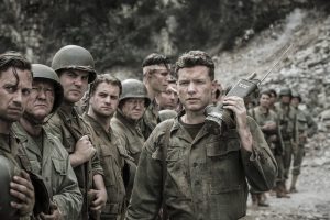 Image from HACKSAW RIDGE. Waiting for Doss to finish his prayers. This was true.